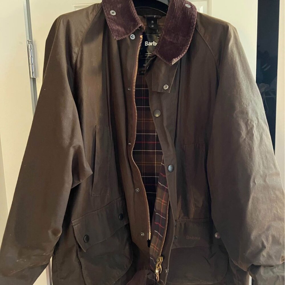 Men's Barbour Bedale wax jacket Size C46 Color Olive